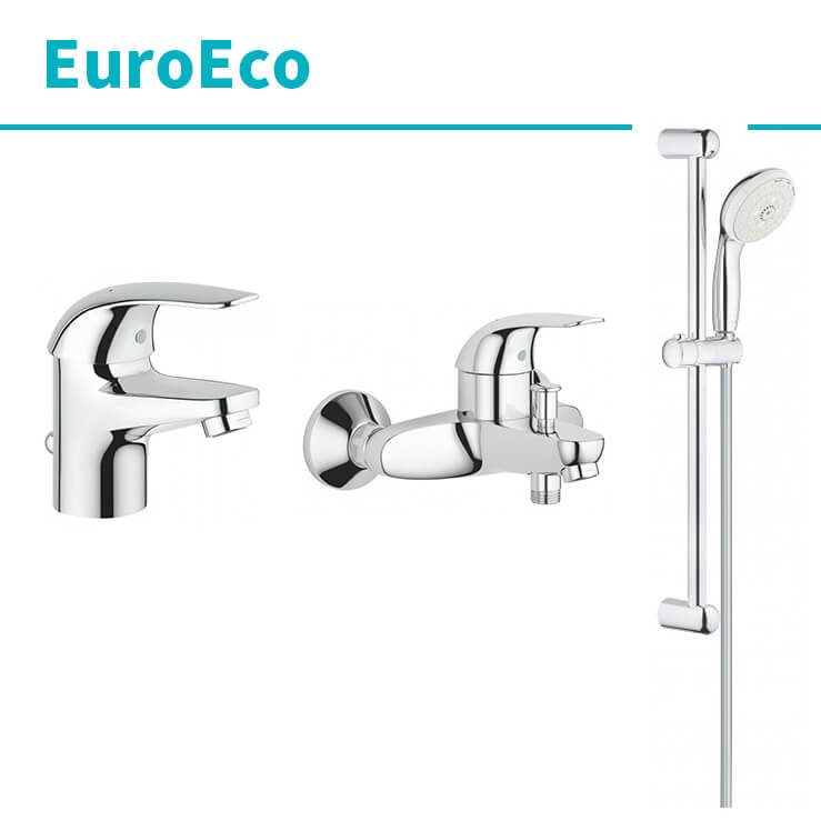 德國 Grohe EuroEco 龍頭花灑套裝 優惠組合一 Grohe EuroEco faucet bath package 窩居生活 | WoJu Living