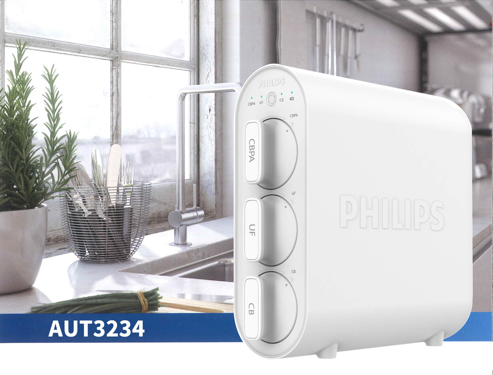 Philips 飛利浦 AquaShield AUT3234/97 家用超細微過濾廚下式濾水器