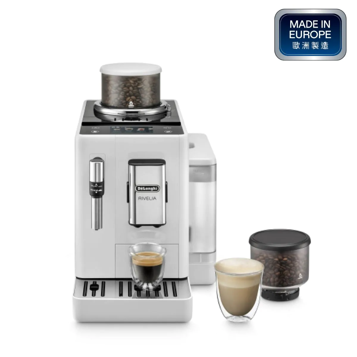 De’Longhi Rivelia 全自動即磨咖啡機 (手動打奶系統) EXAM440.35.W